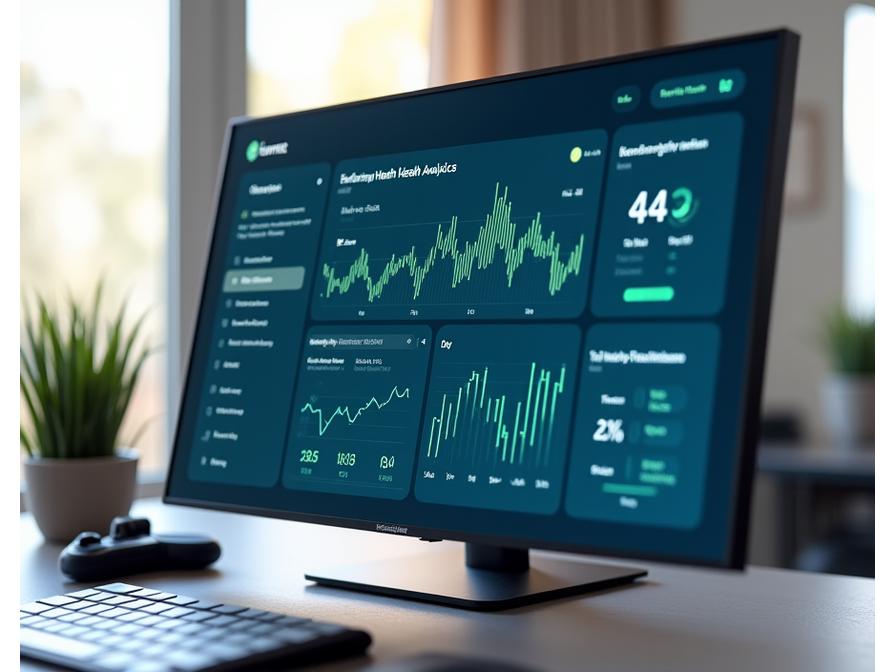 Personalized health analytics dashboard showing biometric tracking data